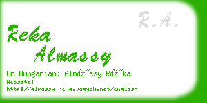 reka almassy business card